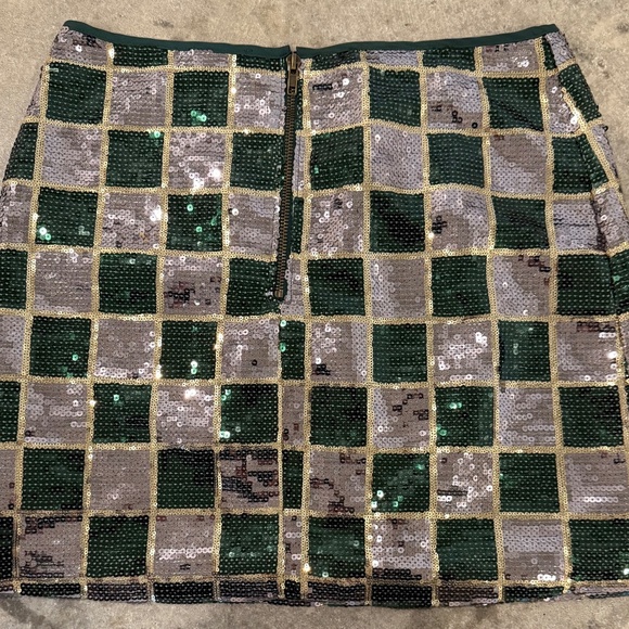 Very J Green and Gold Sequin Mini Skirt - Picture 3 of 3